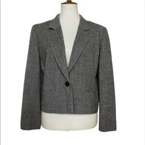 Pendleton Gray Virgin Wool One Button Blazer